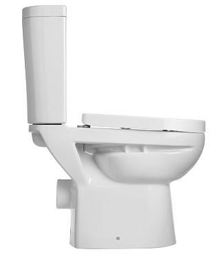 Унитаз-компакт Gesso Home de luxe W103 с горизонтальным выпуском с сиденьем дюропласт микролифт белый (9 015 618)