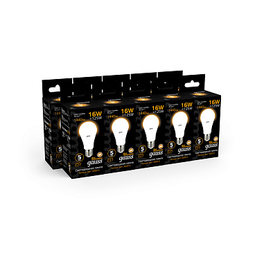 Лампа светодиодная Gauss E27 3000К 16 Вт 1440 Лм 175-240 В груша тонированная