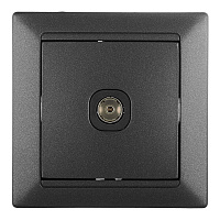 Розетка телевизионная Svet Стиль встраиваемая графит (EV 0365-4111)