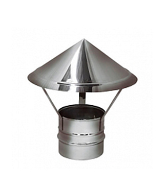 Зонт d115 мм на расширителе зеркальный без изоляции AISI 304