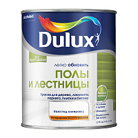 Краска Dulux/Luxium Полы и Лестницы для полов белая полуглянцевая база BW 0,75 л