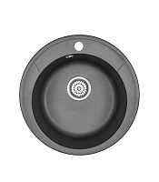 Мойка для кухни Granula Standart d48х19 см врезная кварц черная