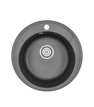 Мойка для кухни Granula Standart d48х19 см врезная кварц черная