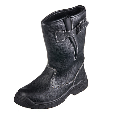 Сапоги рабочие из искусственной кожи утепленные размер 45 черные Мистраль Аскет (141449)