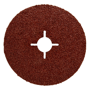 Круг фибровый шлифовальный по металлу Sait 125х22 мм P36 со шлицами