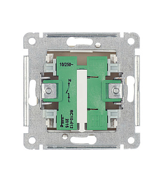 Выключатель Hegel Master одноклавишный встраиваемый слоновая кость с подсветкой (ВС10-412-01)