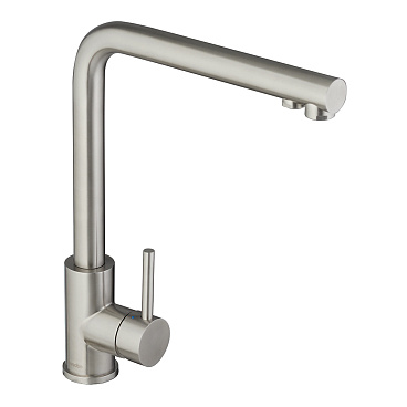 Смеситель для кухни Swedbe Selene Plus нержавеющая сталь с высоким изливом с подключением к фильтру однорычажный (8540)