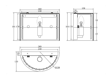 Настенный светильник (бра) Maytoni MOD313WL-01G