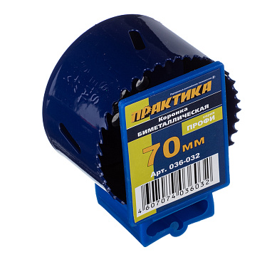 Коронка биметаллическая Практика (036-025) универсальная d68 мм