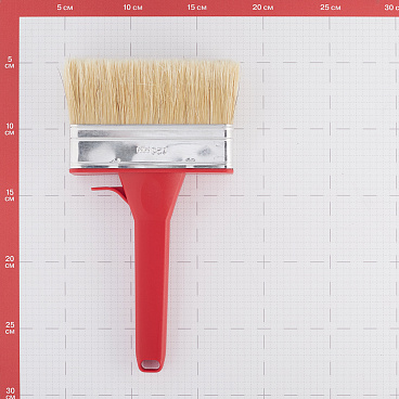 Кисть плоская натуральная щетина пластиковая ручка Wenzo Pro 120х35 мм для эмалей и лаков на алкидной основе