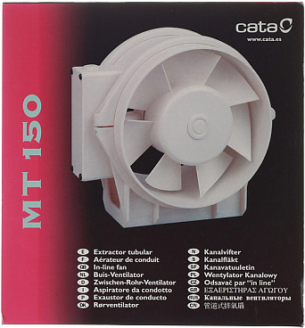 Вентилятор канальный осевой Cata MT-150 d150 мм слоновая кость
