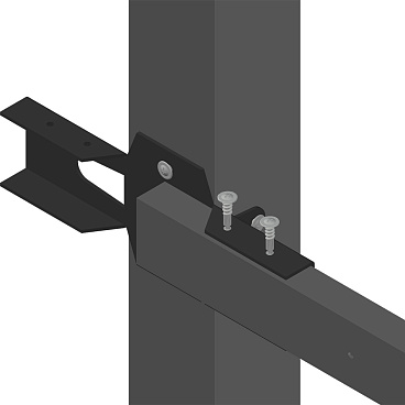 Кронштейн для столба заборного 60х60 мм оцинкованный