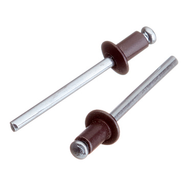 Заклепка вытяжная 4,8x8 мм алюминий/сталь коричневая RAL 8017 (100 шт.)