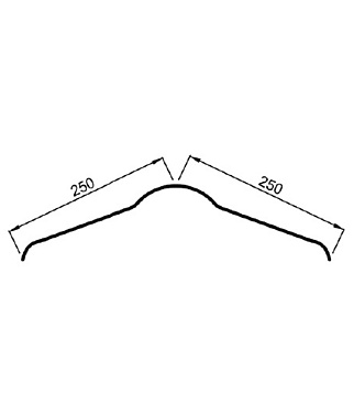 Конек Ондулин красная черепица 1 м