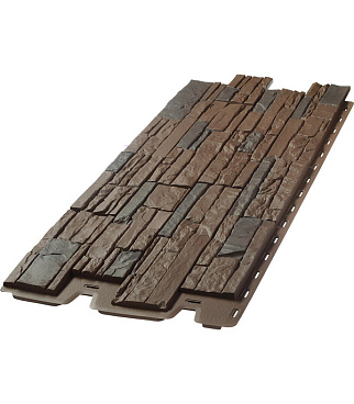 Панель фасадная Docke Stein 1098х400 мм темный орех