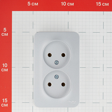 Розетка Systeme Electric Blanca накладная алюминий (BLNRA000213)