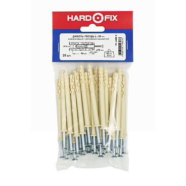 Дюбель-гвоздь Hard-Fix 6x80 мм потайная манжета нейлон (35 шт.)