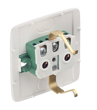 Розетка Hegel Alfa накладная слоновая кость с изолирующей пластиной (РА16-113-01)