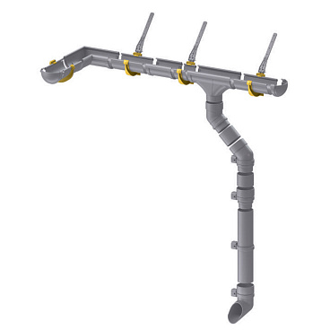 Кронштейн желоба пластиковый d120 мм Docke Standard пломбир RAL 9003