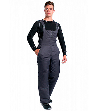 Полукомбинезон рабочий утепленный Delta Plus Фаворит 52-54 рост 182-188 см серый