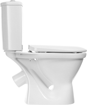 Унитаз-компакт Santek Алькор с косым выпуском с сиденьем дюропласт белый (1.WH30.2.140)