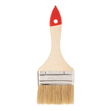 Кисть плоская натуральная щетина деревянная ручка 75х8 мм для эмалей и лаков на алкидной основе