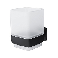 Стакан для ванной AM.PM Gem с держателем стекло матовый/металл черный (A9034322)