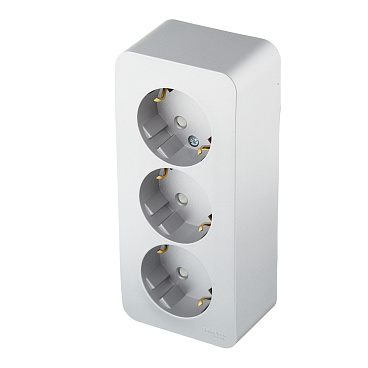 Розетка Systeme Electric Blanca накладная алюминий со шторками (BLNRA011313)