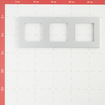 Рамка Simon 24 Harmonie трехместная алюминий (2400630-033)