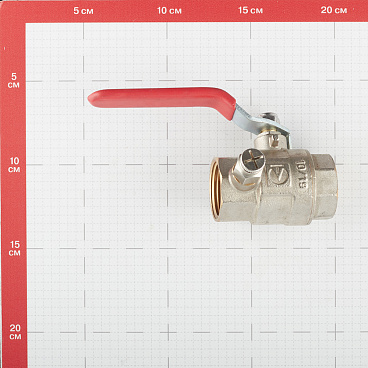 Кран шаровой латунный Valtec Base 1 ВР(г) х 1 ВР(г) проходной ручка с дренажом и воздухоотводчиком прямой (VT.245.N.06)