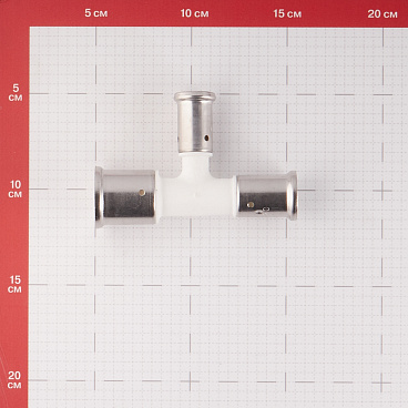 Тройник Henco (11PKW-261620) 26(пресс) х 16(пресс) х 20(пресс) PVDF белый