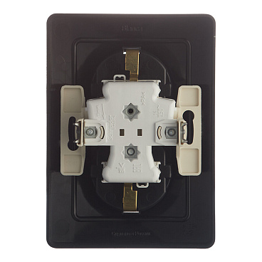 Розетка Systeme Electric Blanca встраиваемая антрацит со шторками (BLNRS001126)