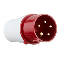 Вилка силовая прямая переносная EKF PROxima 3Р+РЕ+N 32 А 380 В IP44