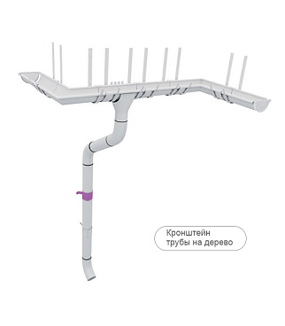 Кронштейн хомут труб Grand Line металлический на деревянную стену d90 мм графитовый серый RAL 7024