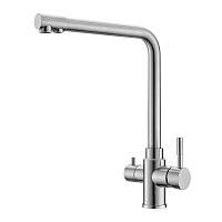 Смеситель для кухни Corsa Deco Prime нержавеющая сталь с высоким изливом с подключением к фильтру однорычажный (966384)