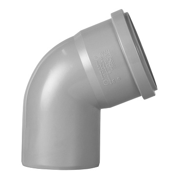 Отвод Ostendorf HTB d75 мм 67° пластиковый для внутренней канализации (113130)