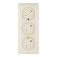 Розетка Systeme Electric Этюд накладная кремовая со шторками (PA16-010K)