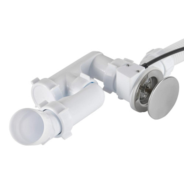 Сифон для ванны АНИ пласт 1 1/2х40 мм регулируемый с выпуском d70 мм с соединением 40/50 мм (EM421DIY)