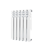 Радиатор алюминиевый 500 мм 6 секций 1" боковое подключение белый