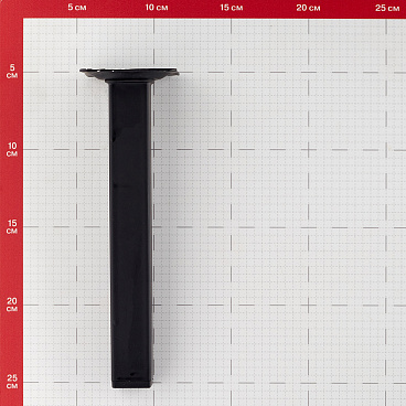 Ножка мебельная стальная 25х25х200 мм черная (1 шт.)