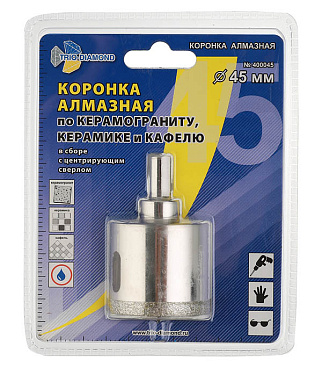 Коронка алмазная Trio-Diamond (400045) по керамограниту d45 мм