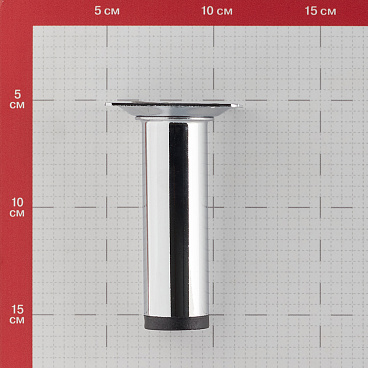 Ножка мебельная стальная 30х100 мм хром (1 шт.)