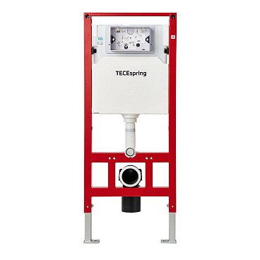 Инсталляция Tece Spring для подвесного унитаза с кнопкой хром со звукоизоляцией (К955101/S955101)