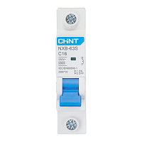 Автоматический выключатель модульный Chint NXB-63S 1P 16А тип C 4,5 кА 230 В (296710 Chint)