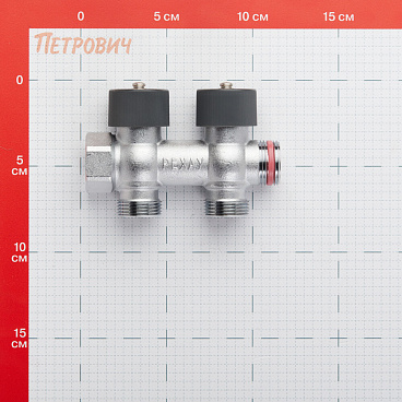 Коллектор Рехау 3/4 ВР(г) х 2 выхода 3/4 НР(ш) ЕК х 3/4 НР(ш) регулируемый (11316443001)