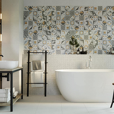 Плитка облицовочная Gracia Ceramica Supreme мозаика серая 600x250x9 мм (8 шт.=1,2 кв.м)