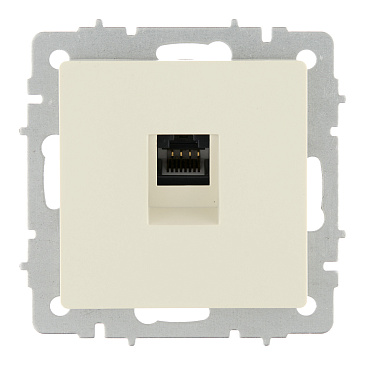 Розетка компьютерная IEK Brite РК10-БрКр встраиваемая бежевая (BR-K10-1-K10)