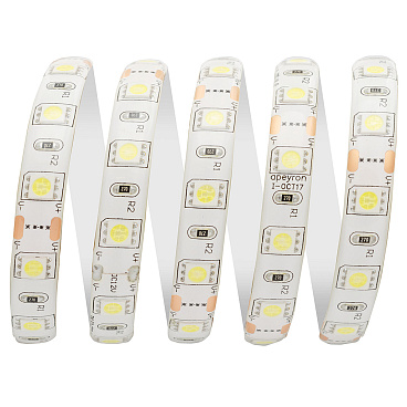 Лента светодиодная SMD 5050 6000К 12 В 14,4 Вт/м 5 м IP65 Apeyron (000010)