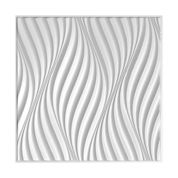 Панель ПВХ 595х595х10 мм eclectica офсет Grace белая волна 0,35 кв.м