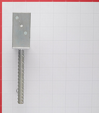 Опора колонны бруса U-образная оцинкованная d19 100х325х120х4 мм